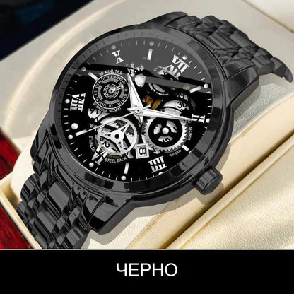 🔥Męski wodoodporny, rzymski, ażurowy, automatyczny zegarek mechaniczny⌚