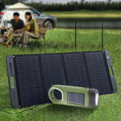 Zewnętrzna lampa awaryjna (korbowa + solarna + ładowanie przez USB)