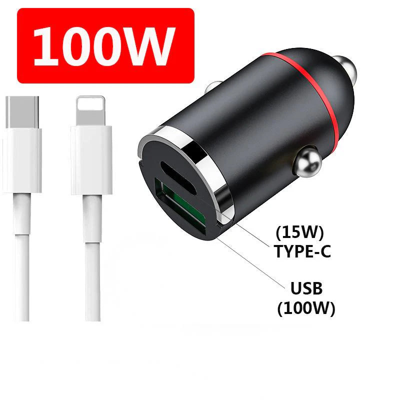Inteligentna ładowarka samochodowa 100 W – podwójne szybkie ładowanie z inteligentną ochroną
