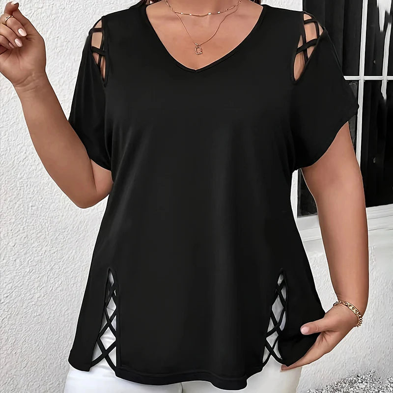 Ženska bluza z V-izrezom