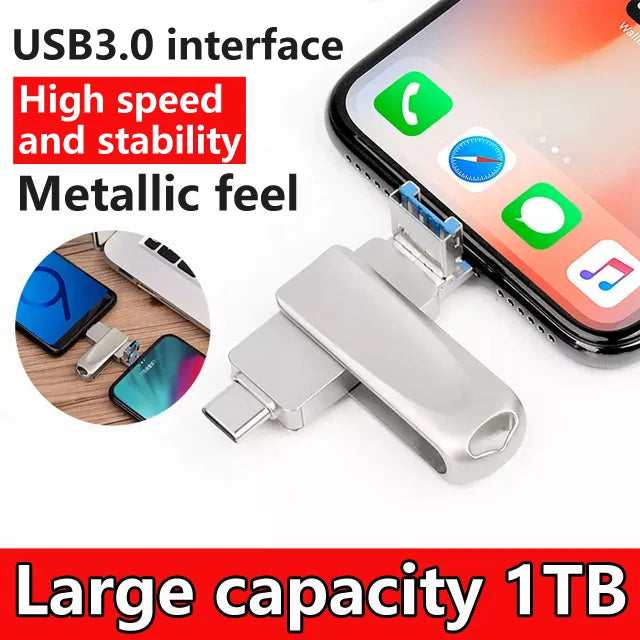 Wielofunkcyjny pendrive 4 w 1 o dużej pojemności do telefonu