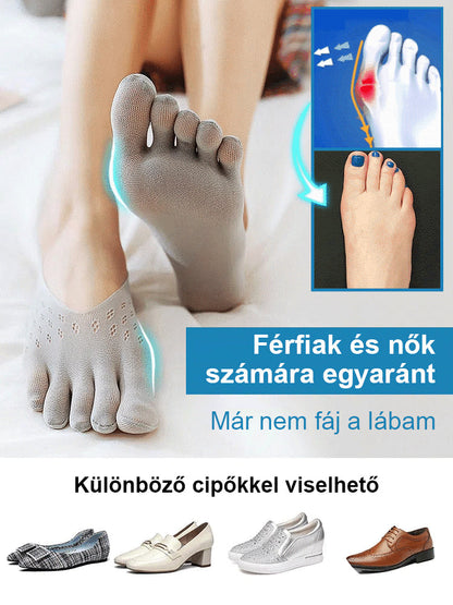Unisex nevidne korekcijske nogavice s petimi prsti