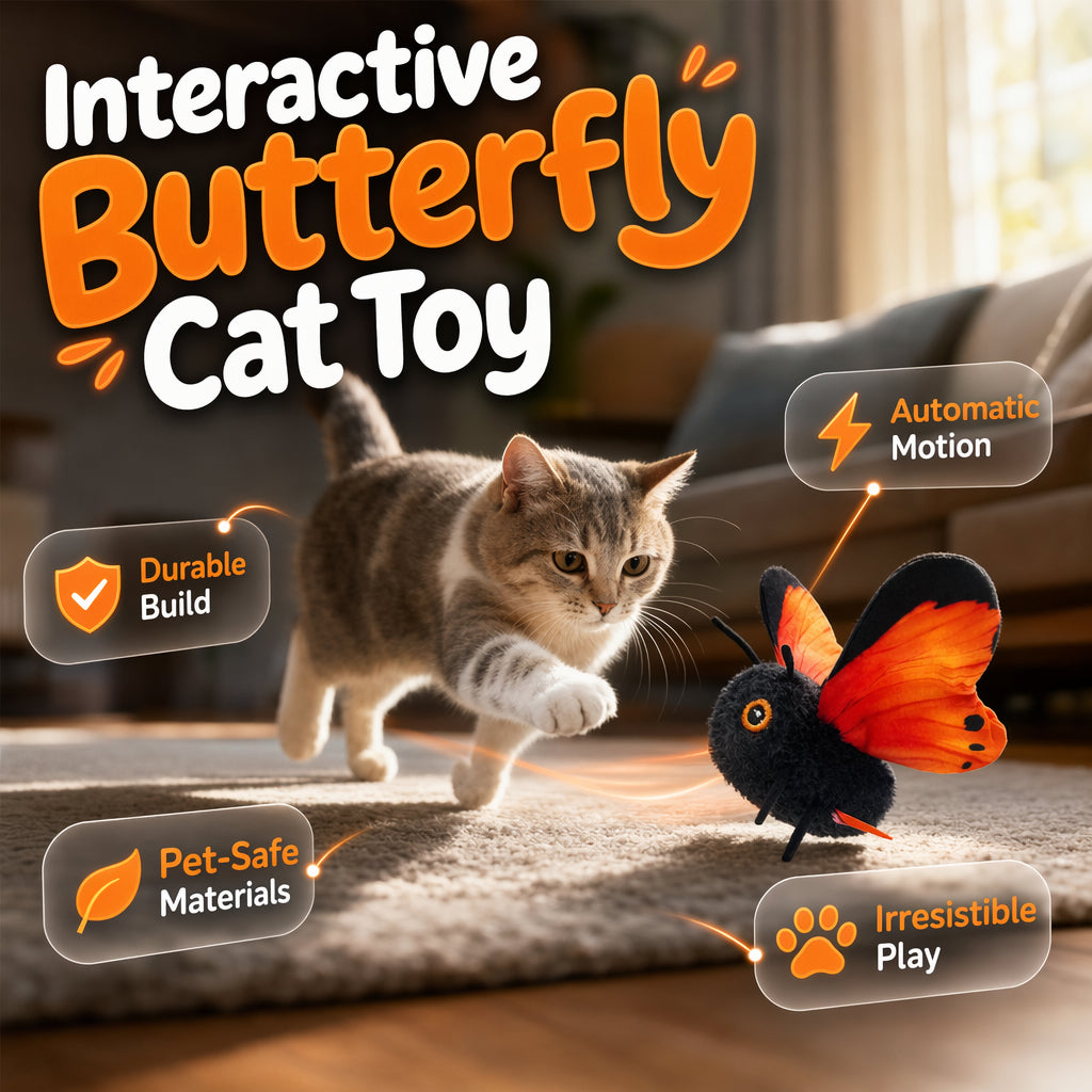 Pametna, na gibanje občutljiva igrača v obliki plahutajočega metulja