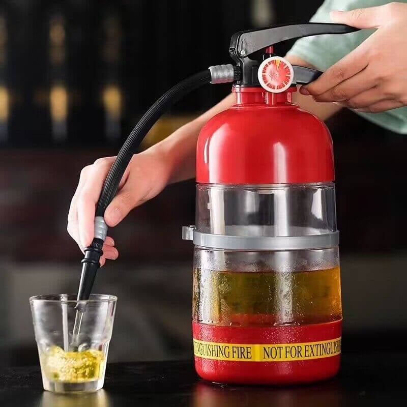 Priljubljeno vedro za pivo v obliki gasilnega aparata - sistem za ročno stiskanje piva v sodu - idealno za javne oglede in nogometne zabave 🍻⚽