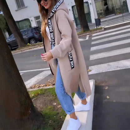 Bluza damska z długim kapturem