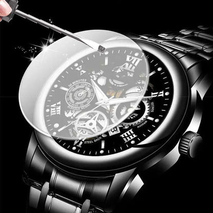 🔥Męski wodoodporny, rzymski, ażurowy, automatyczny zegarek mechaniczny⌚