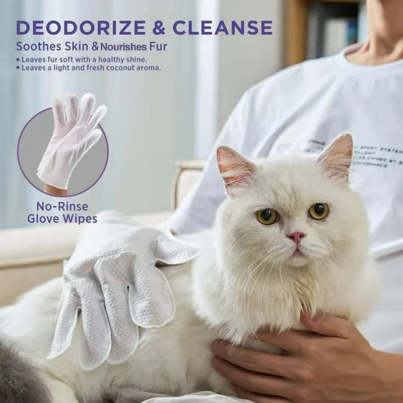 🐱Rękawiczki do czyszczenia i dezodoryzacji zwierząt bez spłukiwania