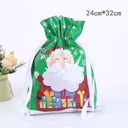 🎅Torby prezentowe świąteczne ze ściągaczem (biodegradowalne)
