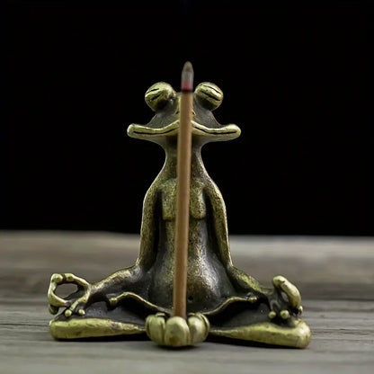 Meditoad – Elegancki Metalowy Uchwyt Na Kadzidełka w Kształcie Zaby
