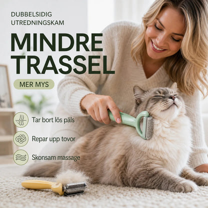 🐕 Dvostranska krtača za dlako hišnih ljubljenčkov – odstranjuje kepe in izpadle dlake | DANES PRIHRANITE 50 %! ✨