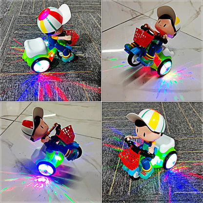 💥 Stunt Spin Dance Trójkołowy elektryczny rower z dźwiękiem, muzyką i światłem