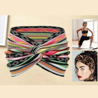 ✨Kupite 1, dobite 1 gratis✨Širok naglavni trak z vzorcem in vozli za ženske🎀