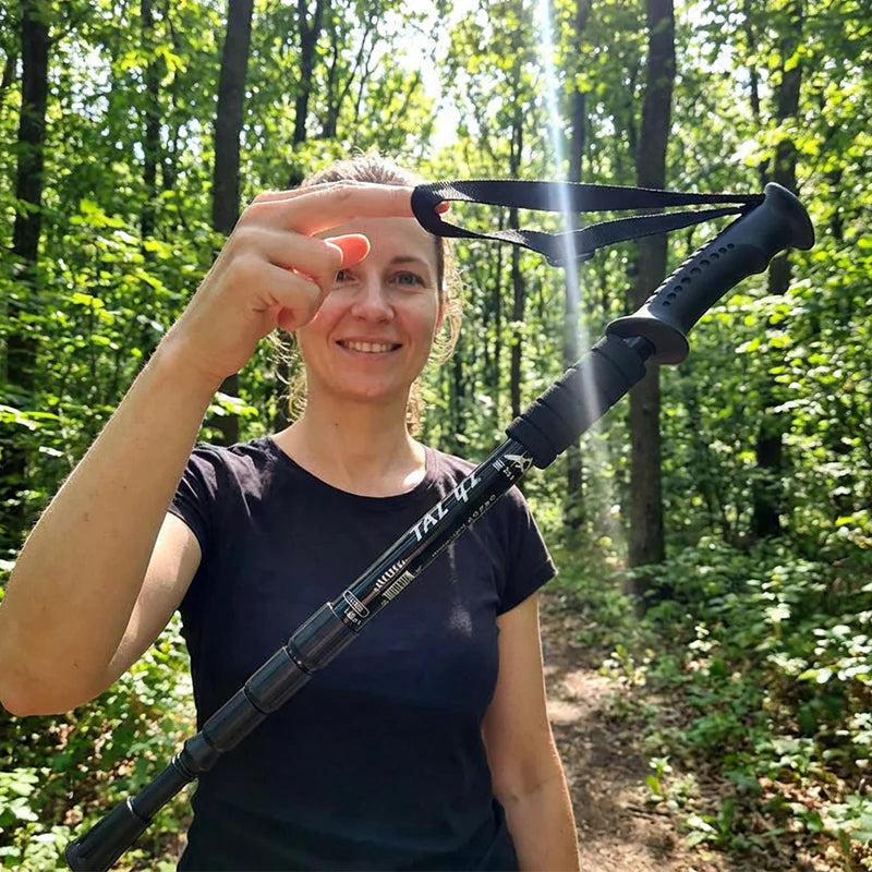 ⛰️Nastavljiva aluminijasta pohodna palica – trpežna, blaži udarce, lahka 🌲