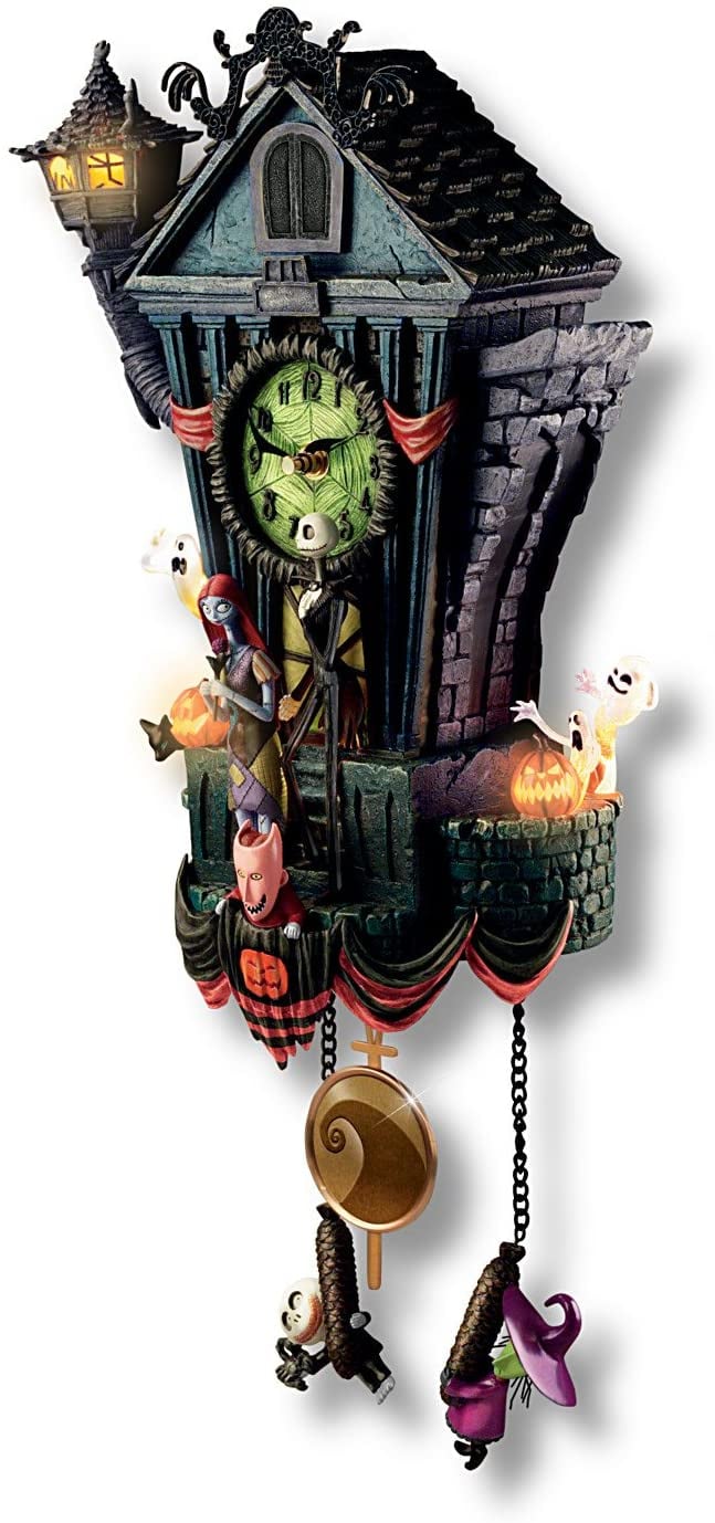🎃Zegar ścienny na Halloween, zegar z kukułką z filmu „Miasteczko Halloween”