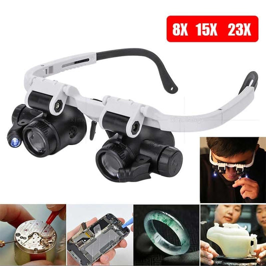 🎁👓Lupa 8x 15x 23x z paskiem świetlnym LED