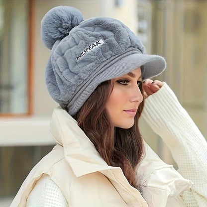 💁‍♀️Najlepszy prezent na zimę🎁👒 - Zimowa czapka damska 2025 z krótkim rondem🥰