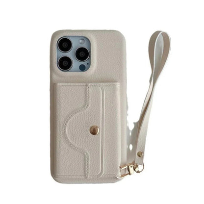 🔥📱 Etui ochronne dla kobiet, różowe, z portfelem i paskiem na nadgarstek 💃