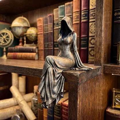 🖤 Prinesi temno eleganco v svoj dom – bogato izdelan gotski kip Boginje smrti ✨