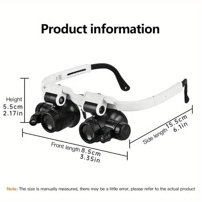 🎁👓Lupa 8x 15x 23x z paskiem świetlnym LED