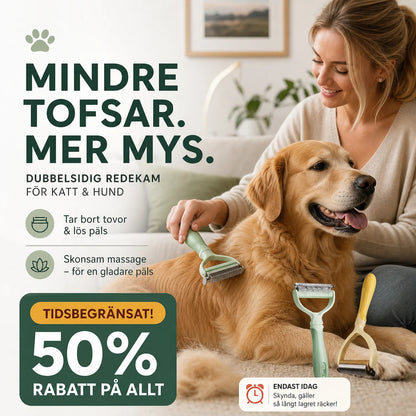 🐕 Dvostranska krtača za dlako hišnih ljubljenčkov – odstranjuje kepe in izpadle dlake | DANES PRIHRANITE 50 %! ✨