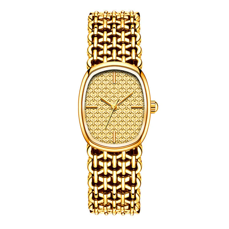 ✨⌚Elegantna pletena kremenčeva ura za ženske
