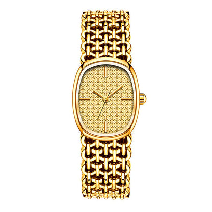 ✨⌚Elegantna pletena kremenčeva ura za ženske