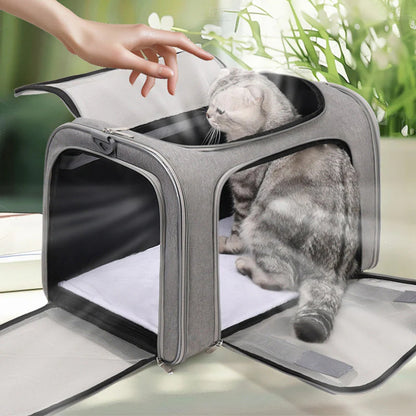 🐾🌞Velika zložljiva mrežasta torba za prevoz mačk