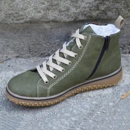 🔥Promocja ostatniego dnia – 50% zniżki - Damskie, wodoodporne, ortopedyczne buty do kostki w stylu retro