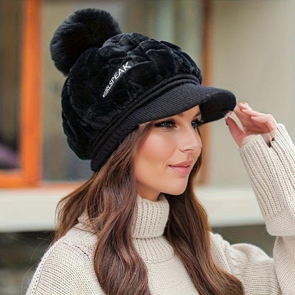 💁‍♀️Najlepszy prezent na zimę🎁👒 - Zimowa czapka damska 2025 z krótkim rondem🥰
