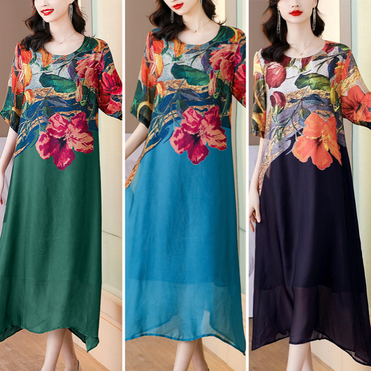 👗Eleganckie sukienki damskie w kwiaty w dużych rozmiarach