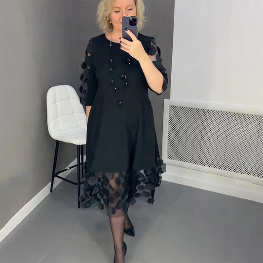 👗Kwiecista sukienka z długim rękawem