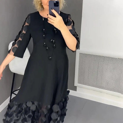 👗Kwiecista sukienka z długim rękawem