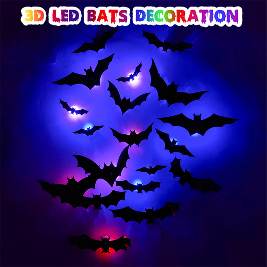 🦇Świecące nietoperze 3D na Halloween