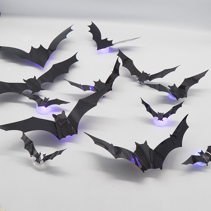 🦇Świecące nietoperze 3D na Halloween
