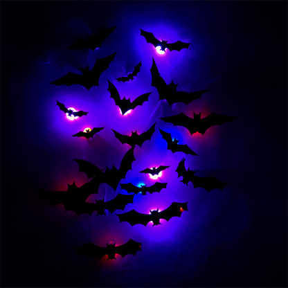 🦇Świecące nietoperze 3D na Halloween