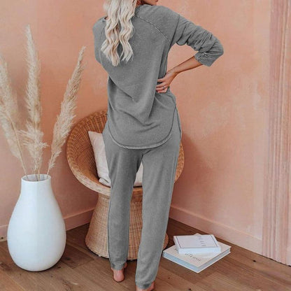 ✨Damski, luźny, swobodny komplet składający się z topu i spodni, 2 części