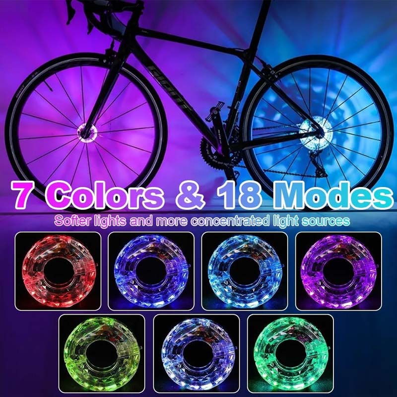 🚲Lampka LED na piastę koła roweru do jazdy nocą💡