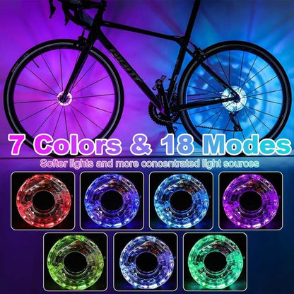🚲Lampka LED na piastę koła roweru do jazdy nocą💡