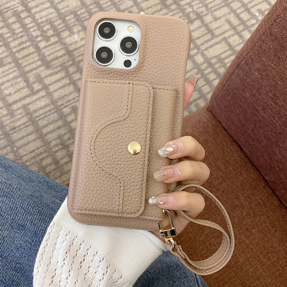 🔥📱 Etui ochronne dla kobiet, różowe, z portfelem i paskiem na nadgarstek 💃