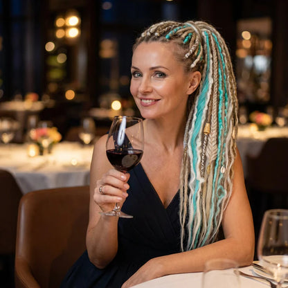 Hitro oblikovana festivalska pričeska z dreadlocksi in čopom