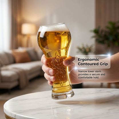 Velik vrček za pivo, okrašen z umetniškim reliefom